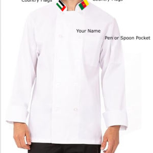 Professional Hospitality Uniform with Custom Country Flag Collar
